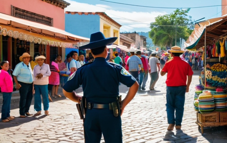 멕시코의 경찰 및 치안 제도 - **Prompt:** A dynamic, modern, and highly detailed urban scene in Mexico City's Polanco district, bu...