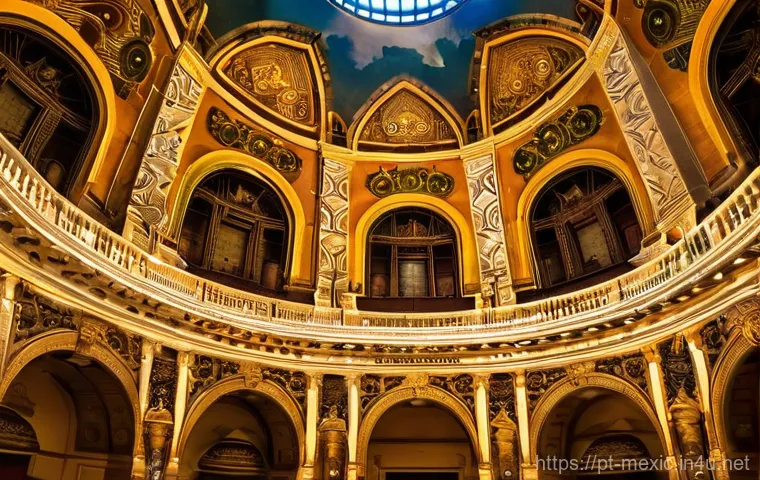 멕시코의 유명 박물관  소우마야 박물관 국립 인류학 박물관 - **Prompt Title: Futuristic Art Immersion at Museo Soumaya**
    **Detailed Prompt:** A wide-angle, i...