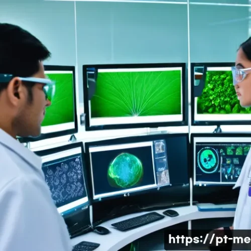 멕시코 대학교 순위 - A modern university research laboratory in Mexico, showcasing state-of-the-art biotechnology and env...